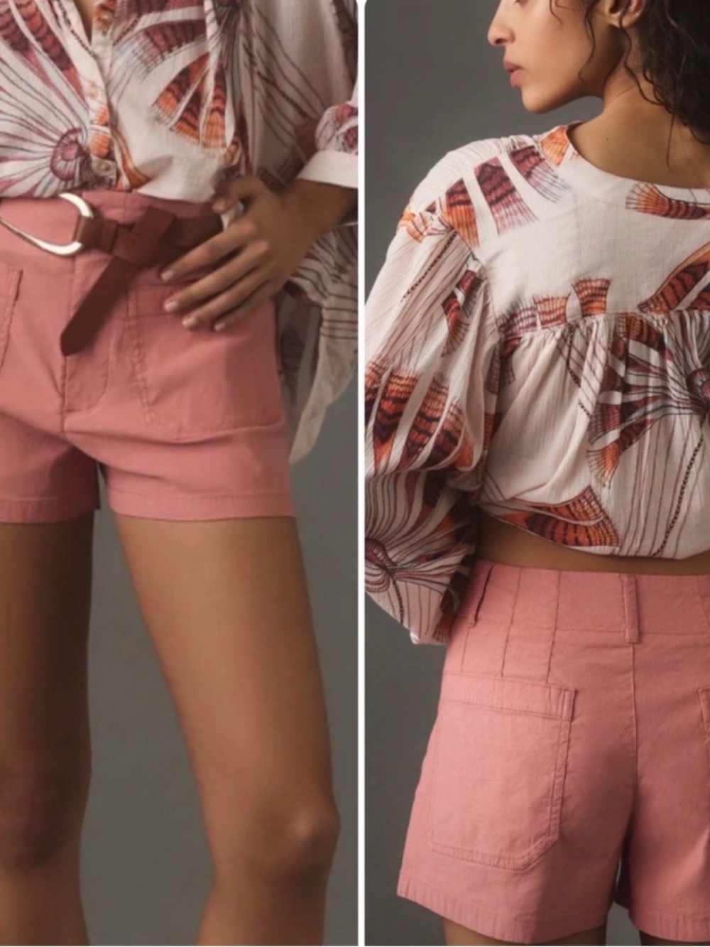 Maeve by Anthropologie The Colette Pink Linen Blend Utility